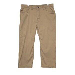 Prana Pants Mens 40x30 Inseam 27 Khaki Brion Slim Fit Stretch Nylon Blend Hiking